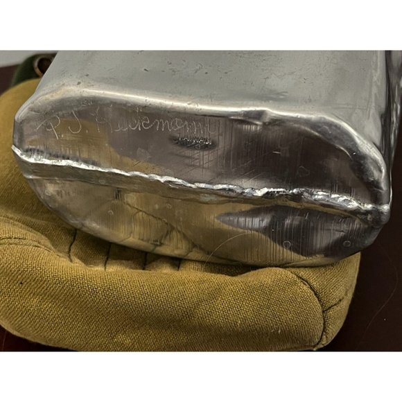 Vintage 1960's One Quart Boy Scout Style Water Canteen Canvas Cover Taiwan - Picture 9 of 10